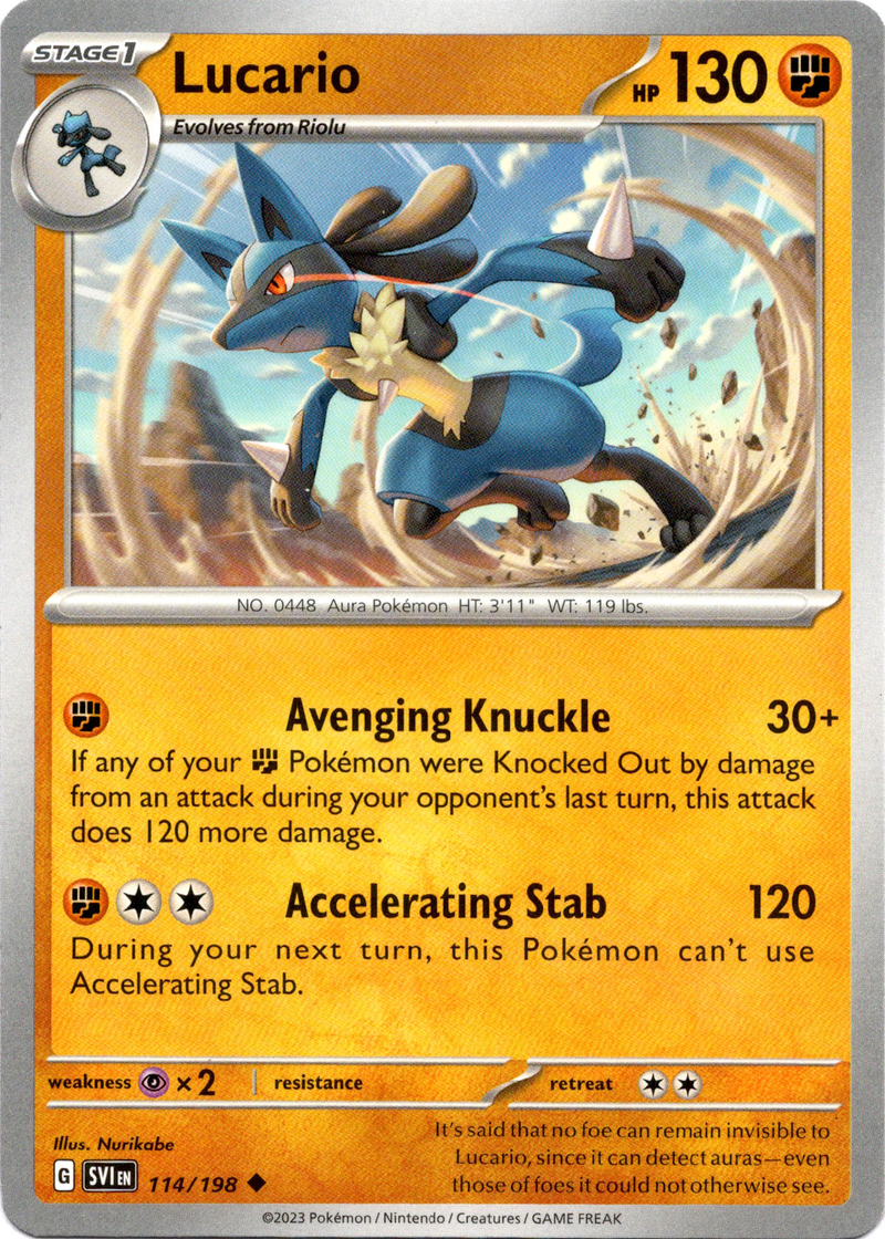 Lucario - 114/198 - Scarlet & Violet - Card Cavern