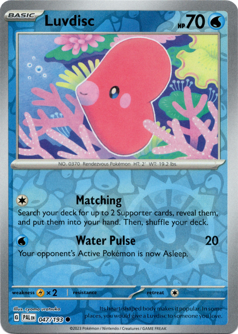 Luvdisc - 047/193 - Paldea Evolved - Reverse Holo - Card Cavern