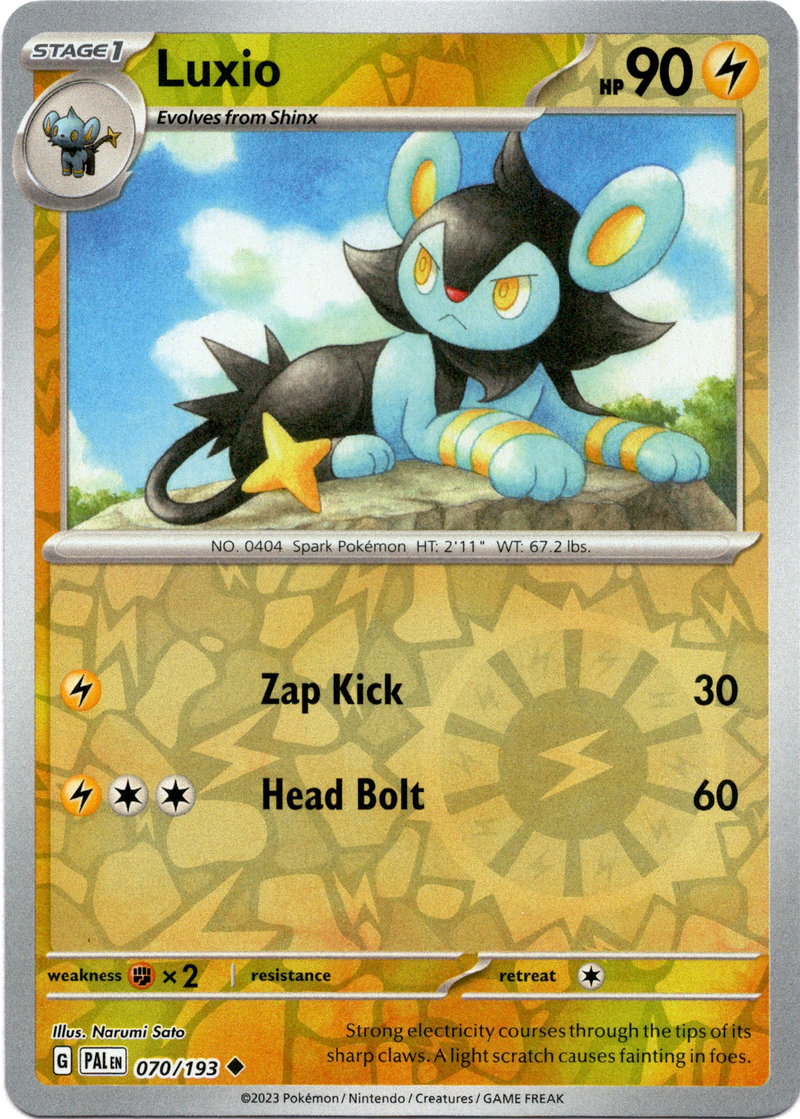 Luxio - 070/193 - Paldea Evolved - Reverse Holo - Card Cavern