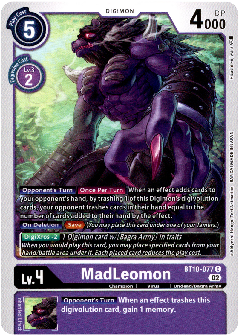 MadLeomon - BT10-077 C - Xros Encounter - Card Cavern