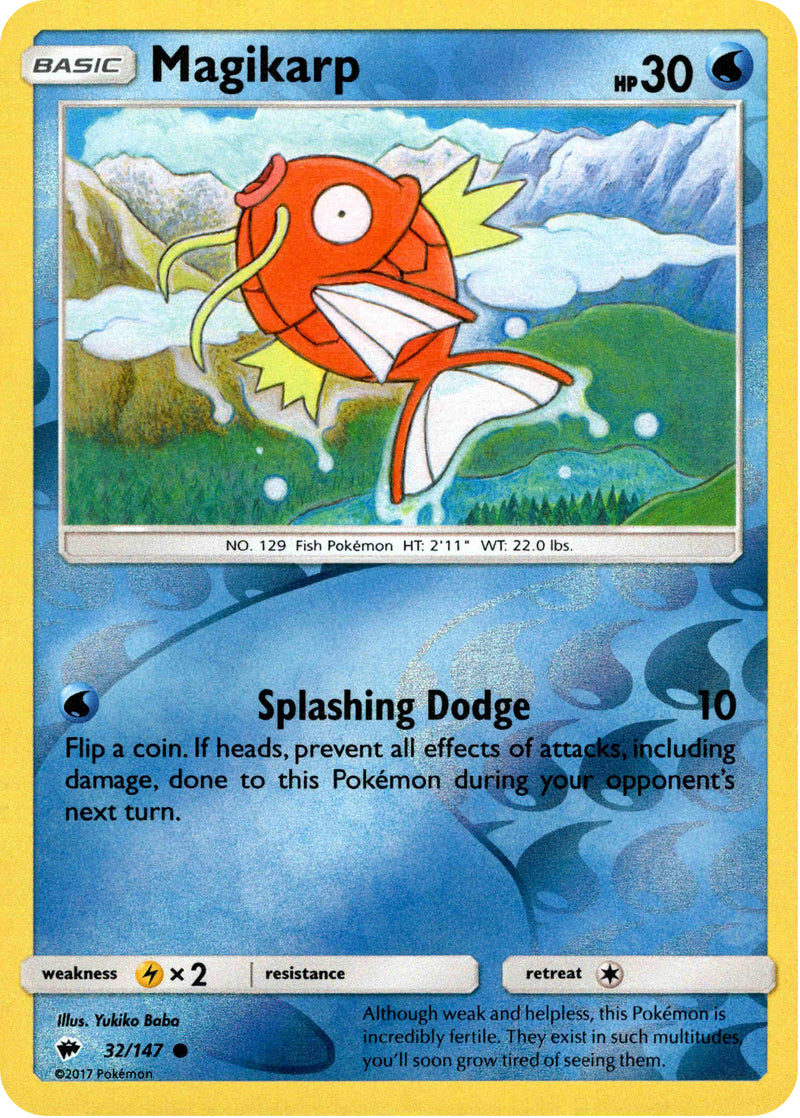 Magikarp - 32/147 - Burning Shadows - Reverse Holo - Card Cavern