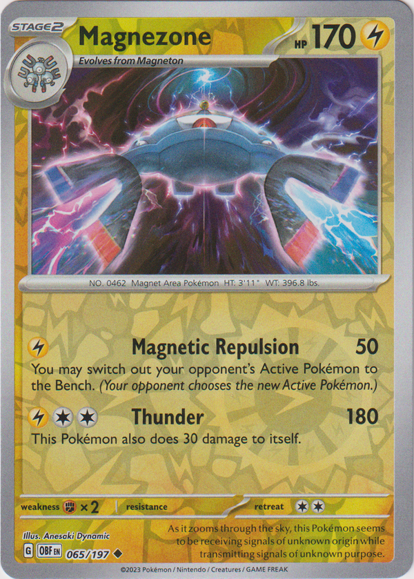 Magnezone - 065/197 - Obsidian Flames - Reverse Holo - Card Cavern