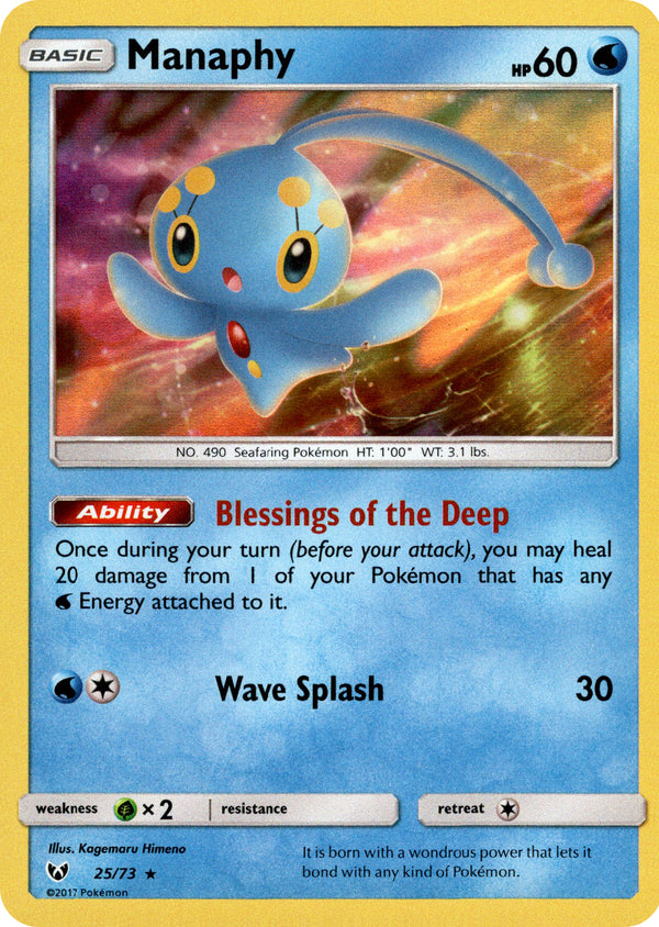 Manaphy - 25/73 - Shining Legends - Holo - Card Cavern