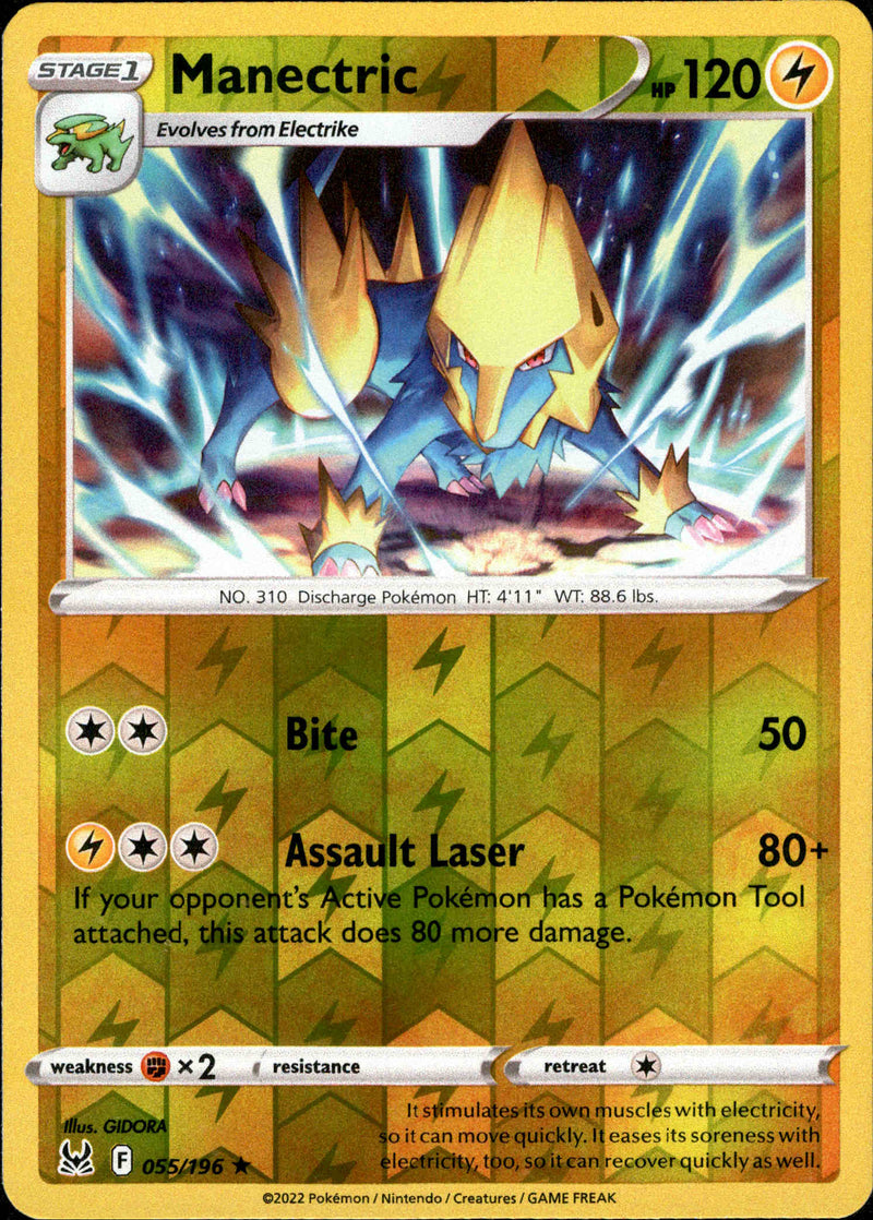 Manectric - 055/196 - Lost Origin - Reverse Holo - Card Cavern