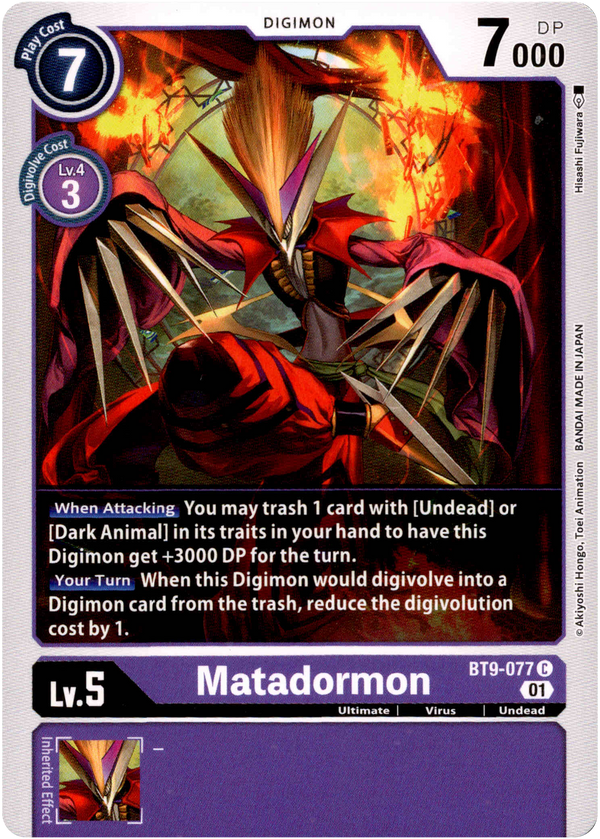 Matadormon - BT9-077 C - X Record - Card Cavern