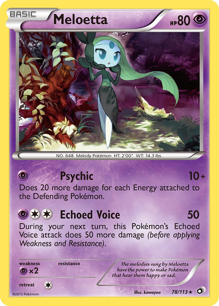 Meloetta - 78/113 - Legendary Treasures - Holo - Card Cavern