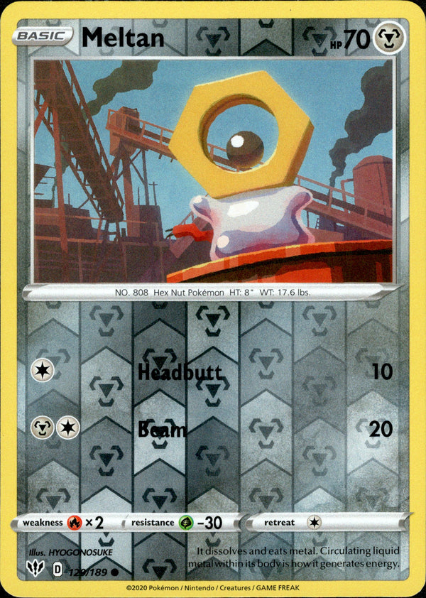 Meltan - 129/189 - Darkness Ablaze - Reverse Holo - Card Cavern