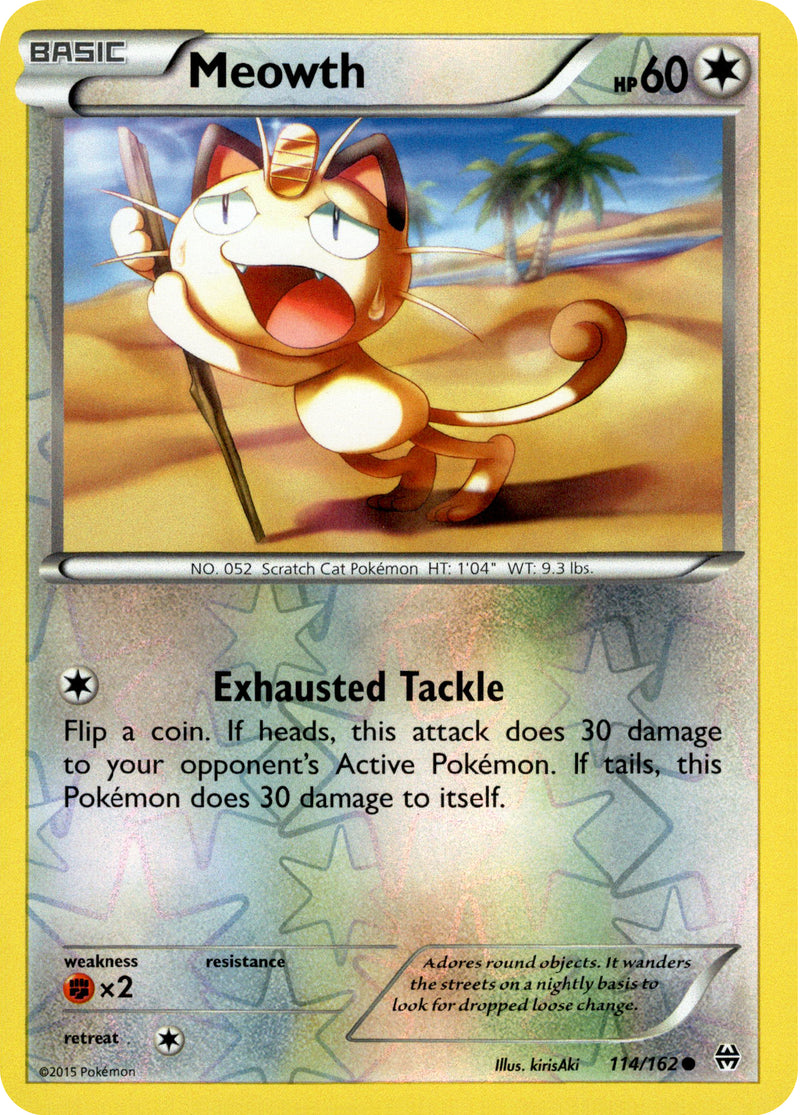 Meowth - 114/162 - BREAKthrough - Reverse Holo - Card Cavern