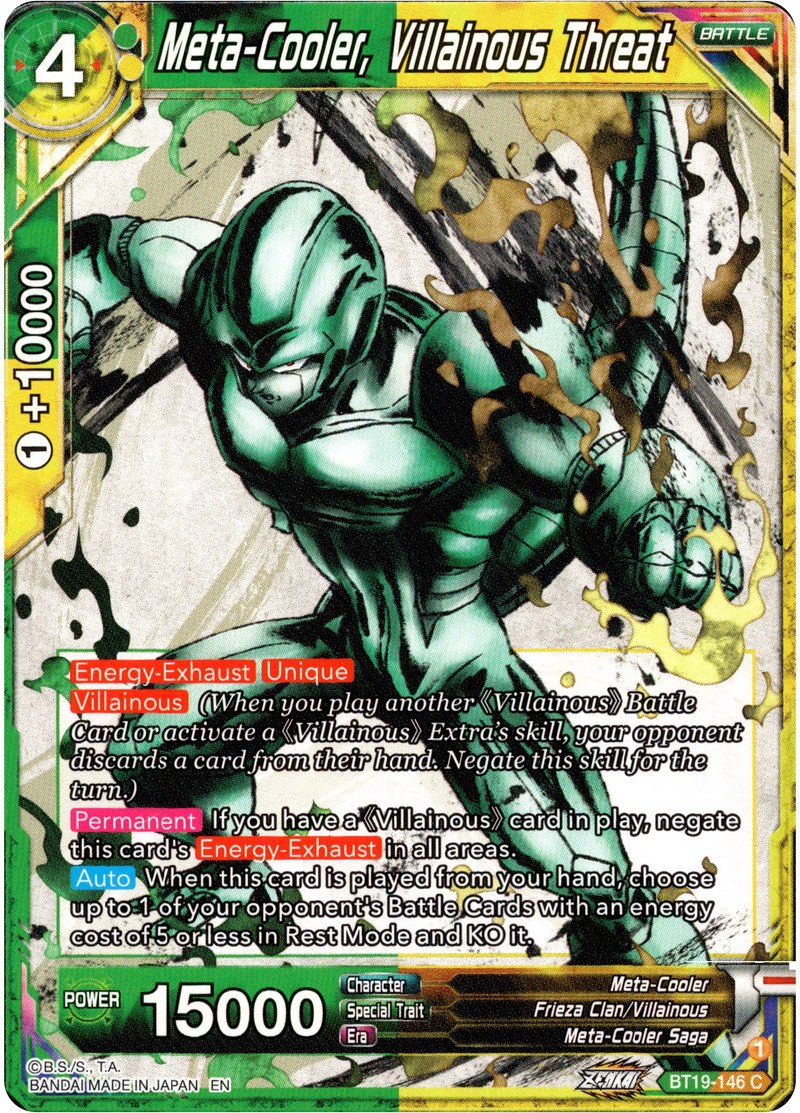 Meta-Cooler, Villainous Threat - BT19-146 - Fighter's Ambition - Card Cavern