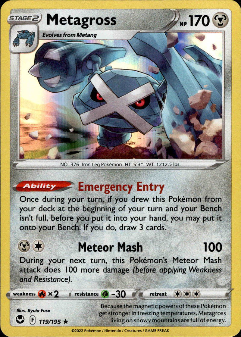 Metagross 119/195 in Portuguese Silver Tempest Pokémon TCG