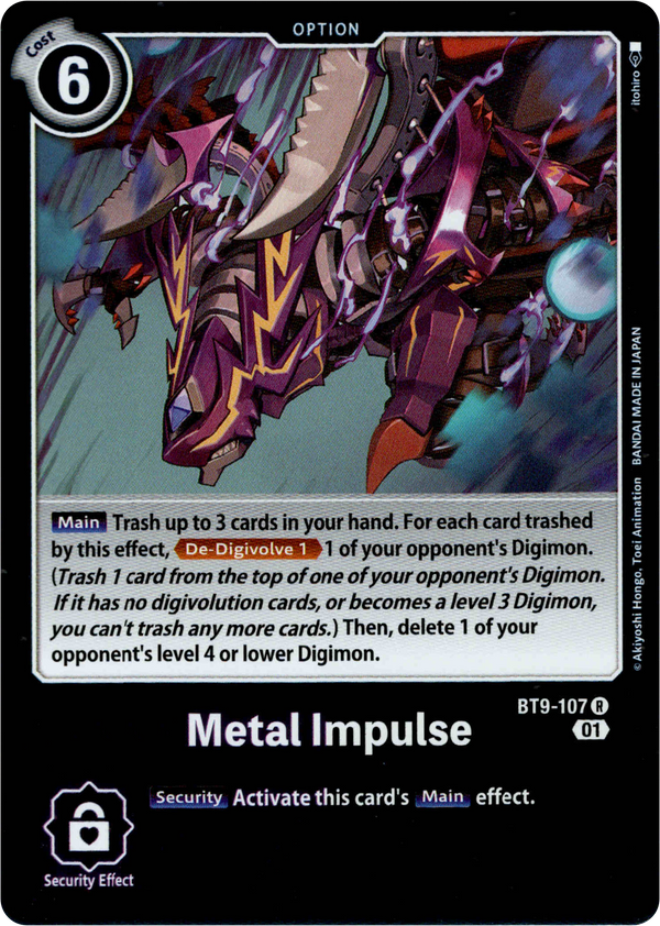 Metal Impulse - BT9-107 R - X Record - Foil - Card Cavern