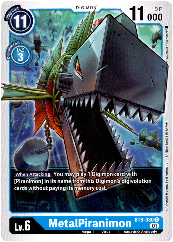 MetalPiranimon - BT9-030 C - X Record - Card Cavern