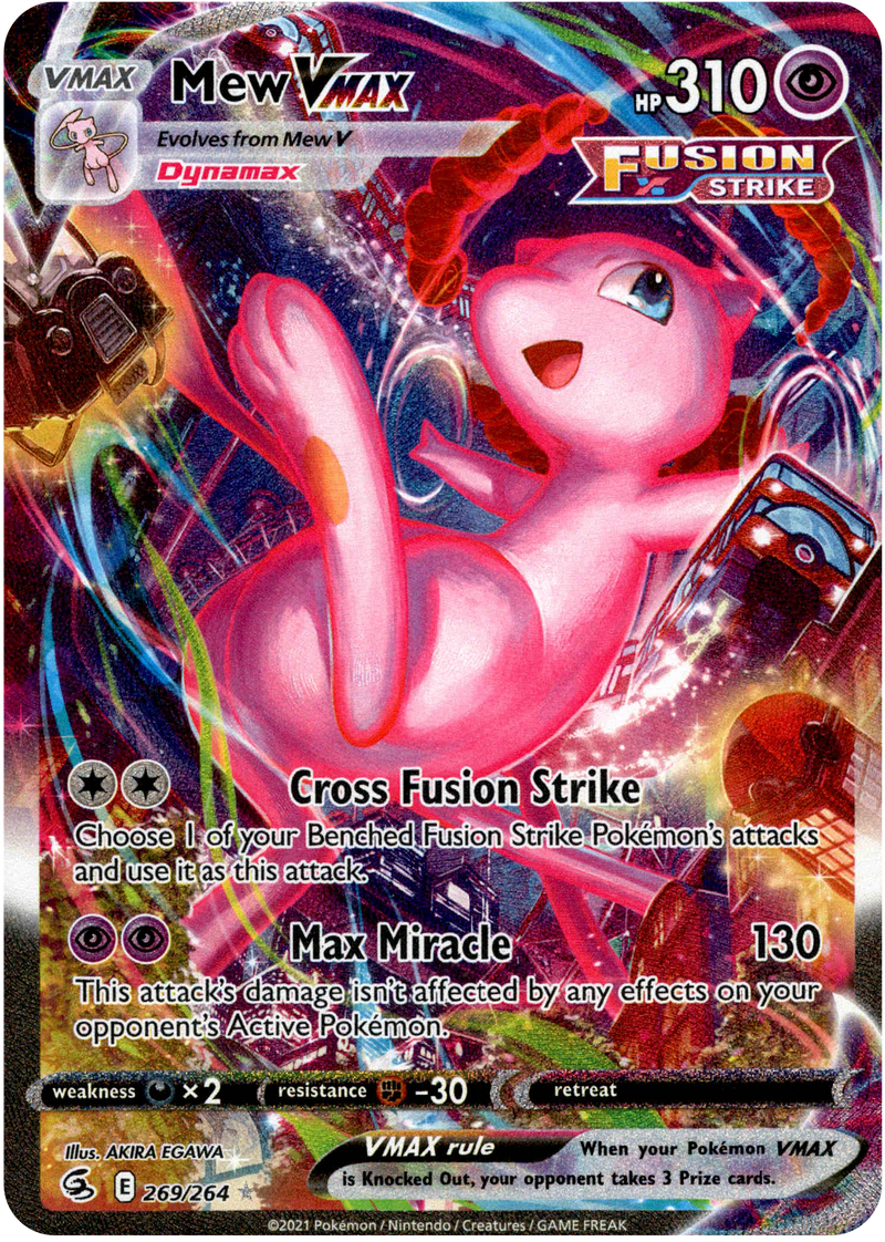 PSA 9 Pokemon Mew VMAX Alternate Art Secret Rare Fusion Strike #269