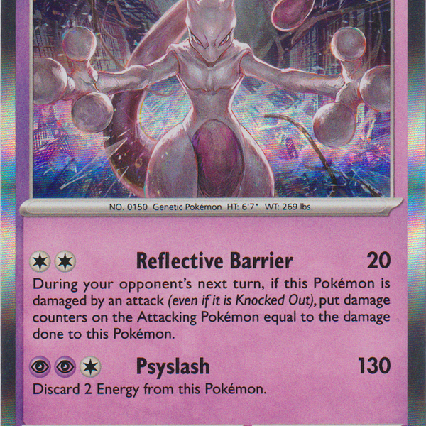 Mewtwo 150 - SV Scarlet and Violet 151 Reverse Holofoil - Game Nerdz