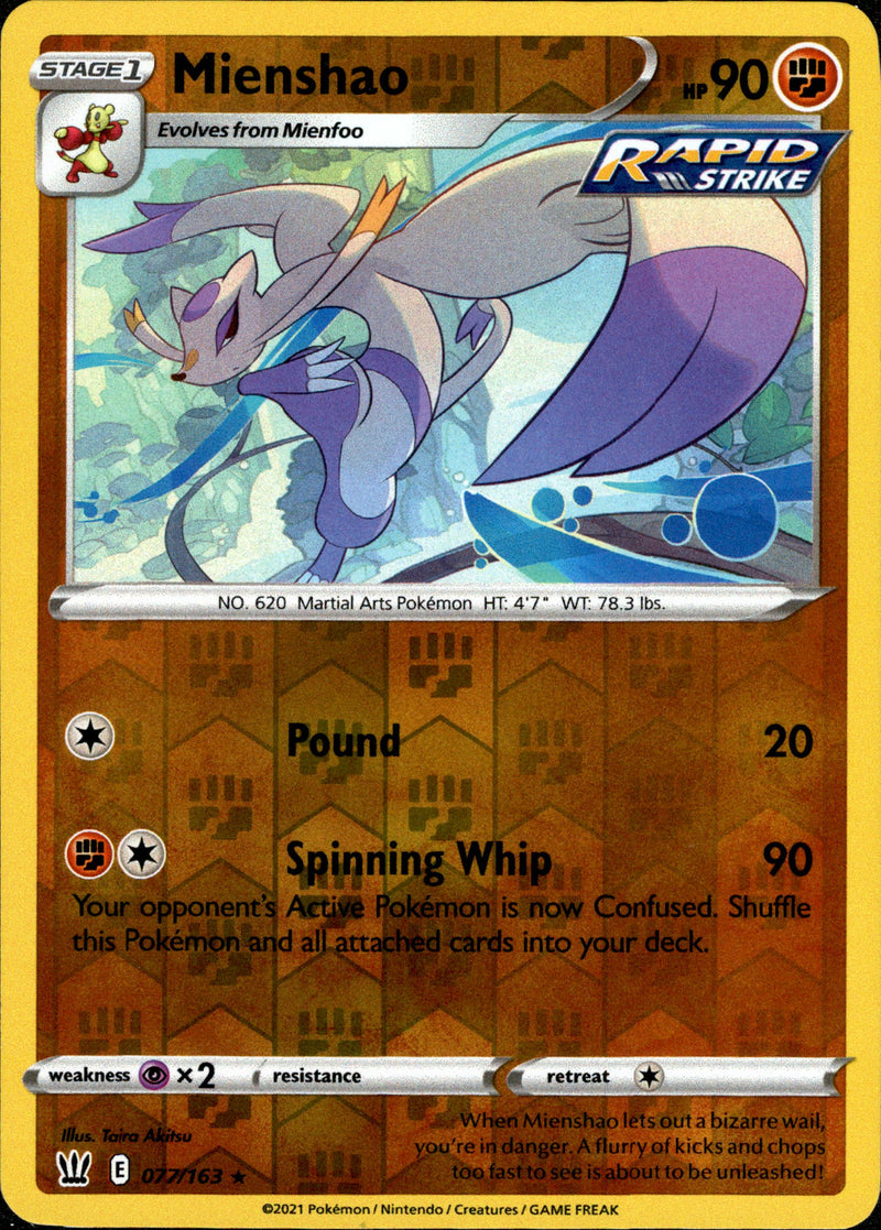 Mienshao - 077/163 - Battle Styles - Reverse Holo - Card Cavern