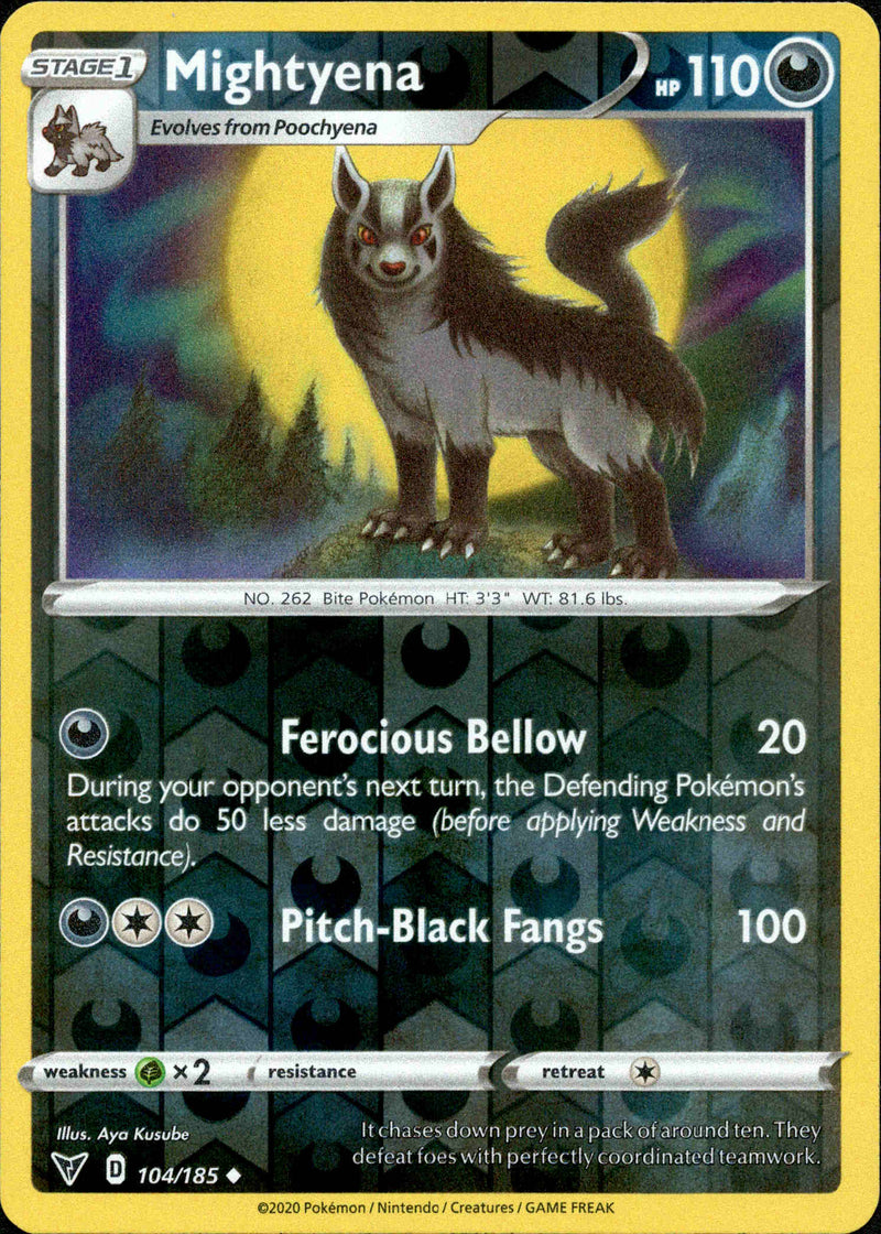 Mightyena - 104/185 - Vivid Voltage - Reverse Holo - Card Cavern