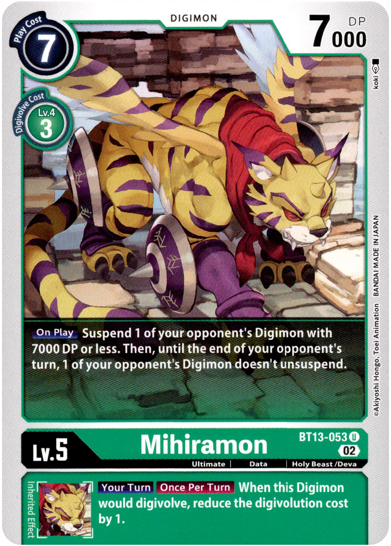 Mihiramon - BT13-053 U - Versus Royal Knight - Card Cavern