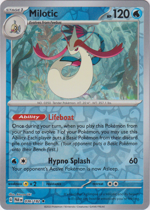 Milotic - 036/182 - Paradox Rift - Reverse Holo - Card Cavern