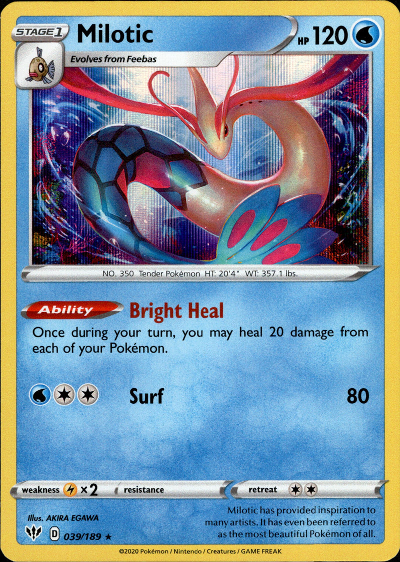 Milotic - 39/189 - Darkness Ablaze - Holo - Card Cavern