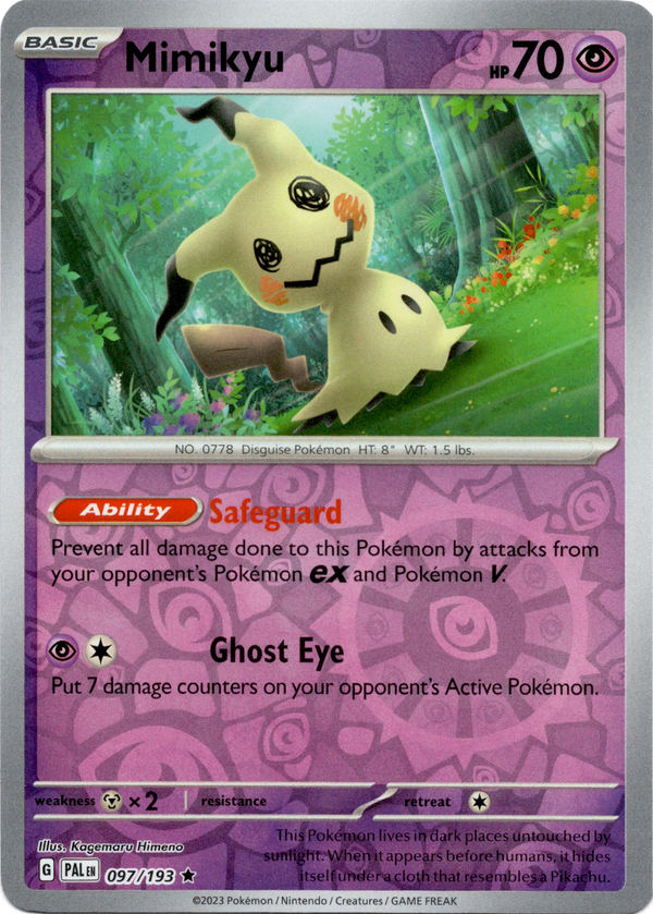 Mimikyu - 097/193 - Paldea Evolved - Reverse Holo - Card Cavern