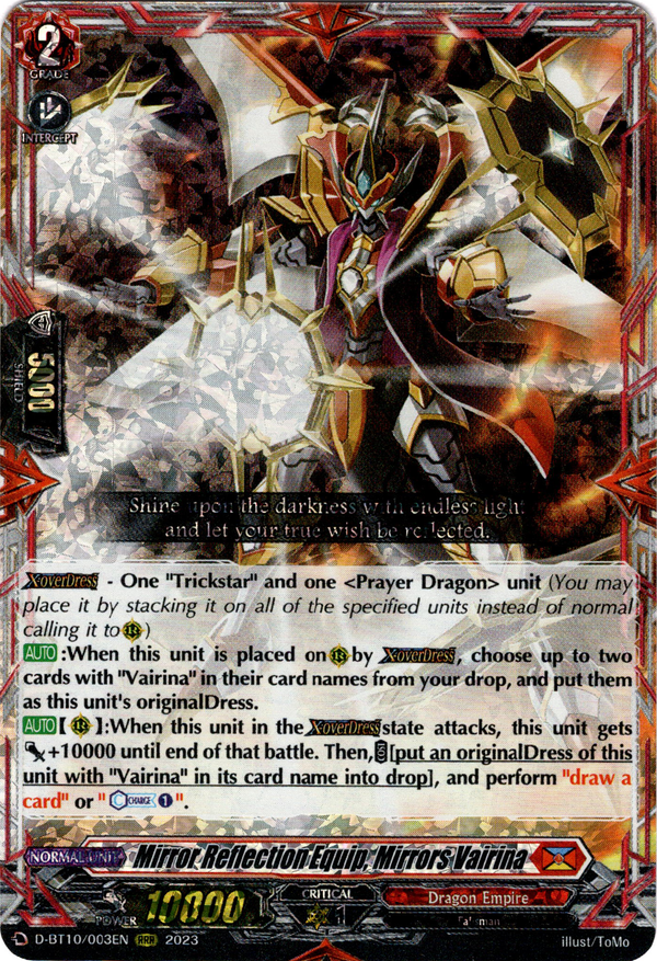 Mirror Reflection Equip, Mirrors Vairina - D-BT10/003EN - Dragon Masquerade - Card Cavern