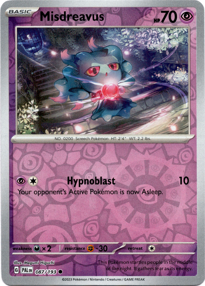 Misdreavus - 087/193 - Paldea Evolved - Reverse Holo - Card Cavern