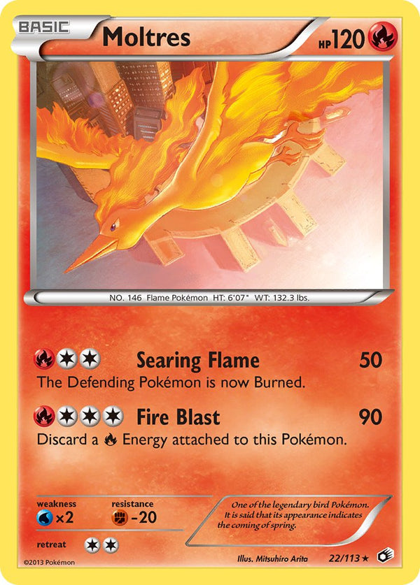 Moltres - 22/113 - Legendary Treasures - Holo - Card Cavern