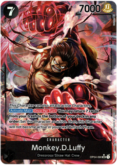 Monkey.D.Luffy Alternate Art - OP04-090 SR - Kingdoms of Intrigue - Foil - Card Cavern