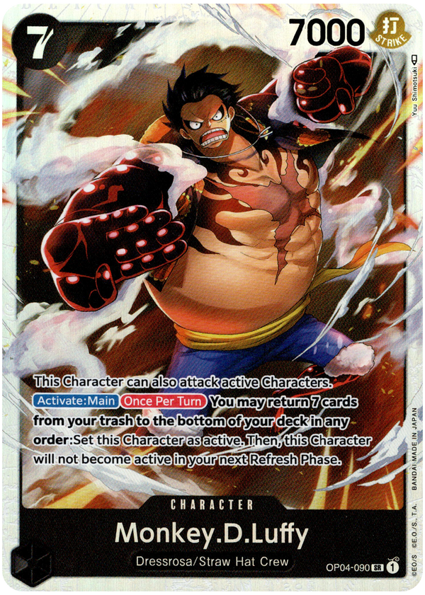 Monkey.D.Luffy - OP04-090 SR - Kingdoms of Intrigue - Foil - Card Cavern