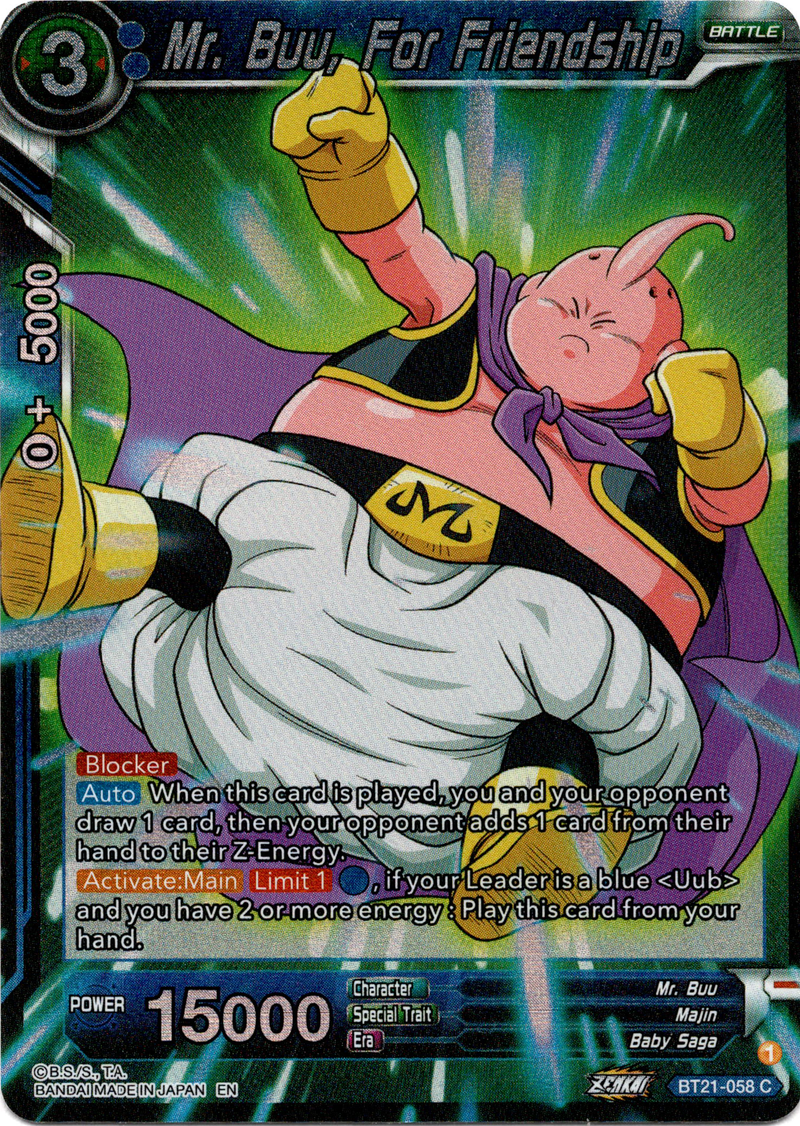 Mr. Buu, For Friendship - BT21-058 - Wild Resurgence - Foil - Card Cavern