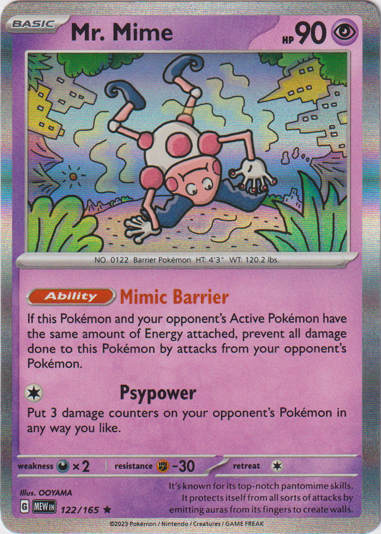 Mr. Mime - 122/165 - Scarlet & Violet 151 - Holo - Card Cavern