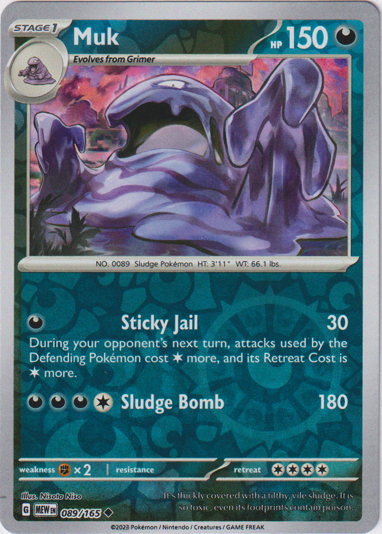 Muk - 089/165 - Scarlet & Violet 151 - Reverse Holo - Card Cavern