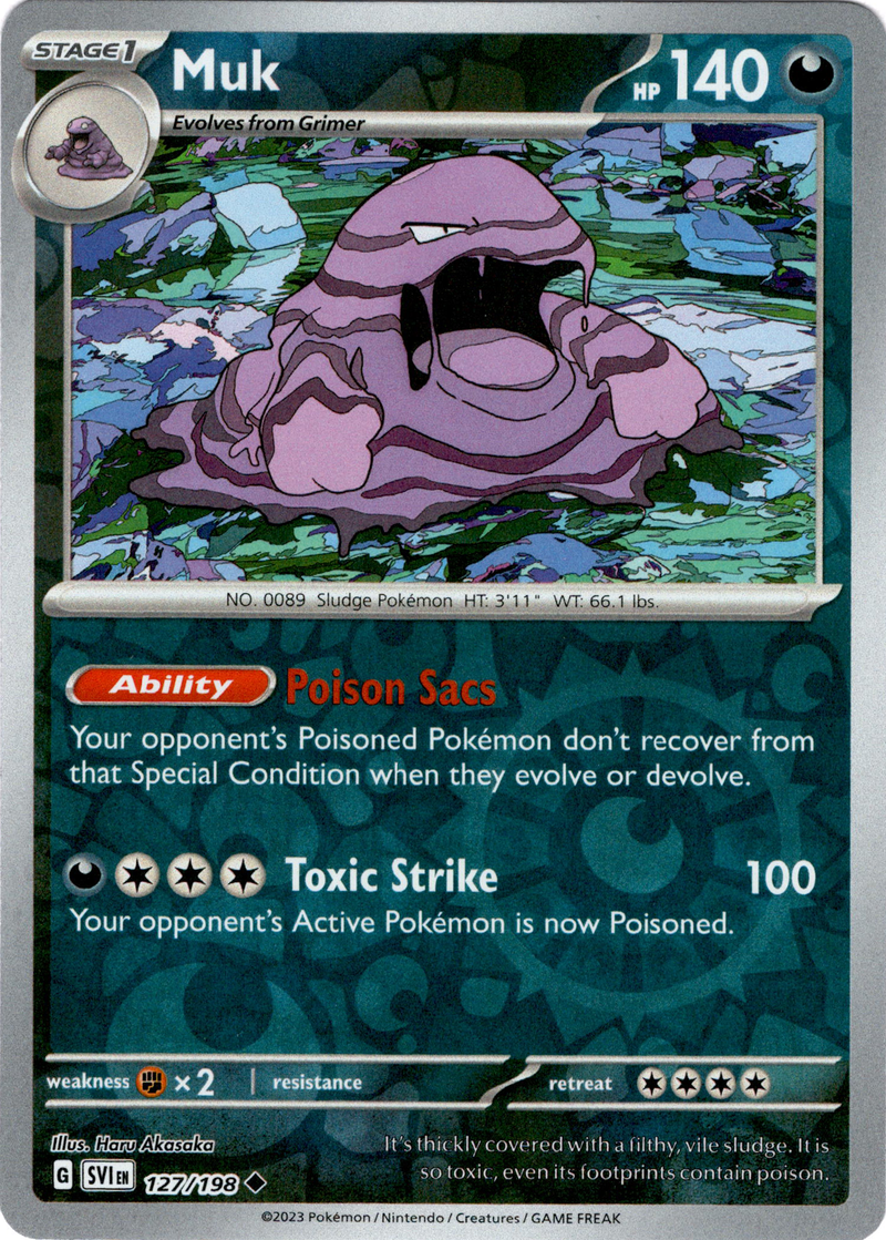 Muk - 127/198 - Scarlet & Violet - Reverse Holo - Card Cavern