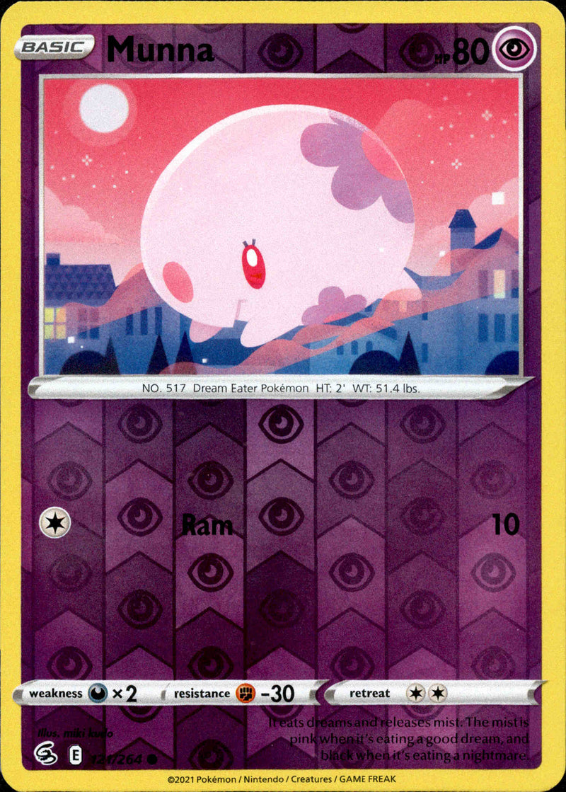 Munna - 121/264 - Fusion Strike - Reverse Holo - Card Cavern