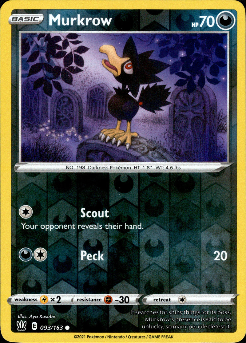 Murkrow - 093/163 - Battle Styles - Reverse Holo - Card Cavern