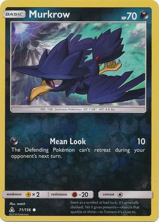 Murkrow - 71/156 - Ultra Prism - Reverse Holo - Card Cavern