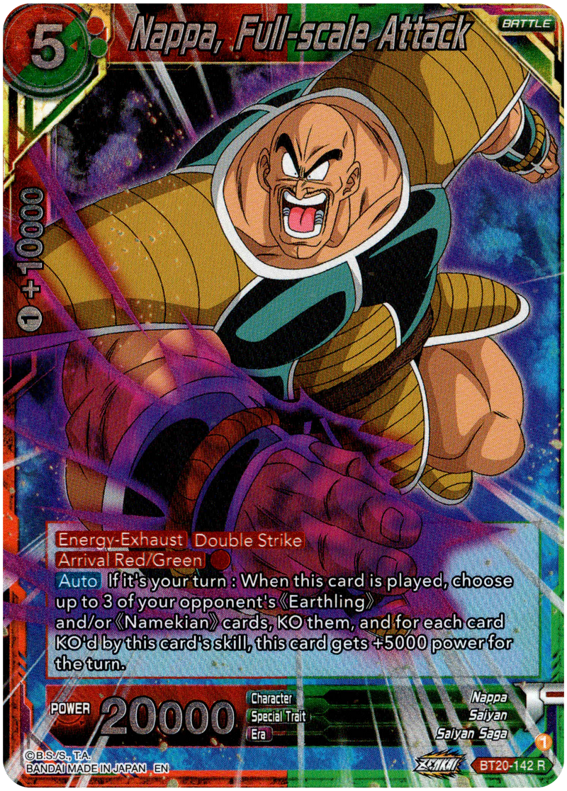 Nappa, Full-scale Attack - BT20-142 R - Power Absorbed - Foil - Card Cavern