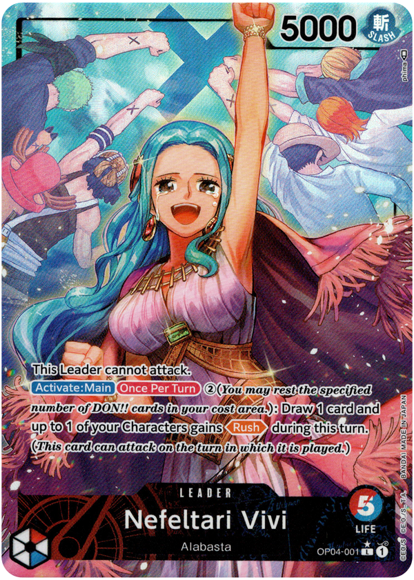 Nefeltari Vivi Alternate Art - OP04-001 L - Kingdoms of Intrigue - Foil - Card Cavern