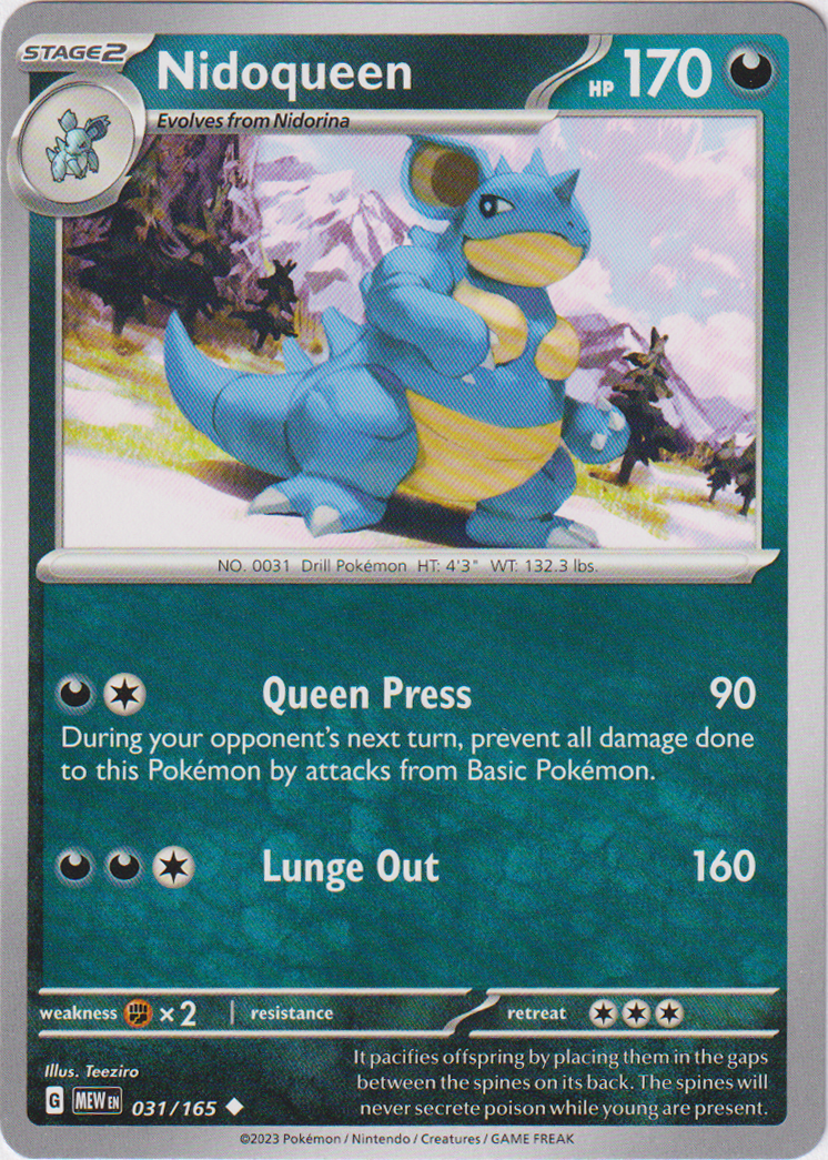 Nidoqueen - 031/165 - Scarlet & Violet 151 - Card Cavern