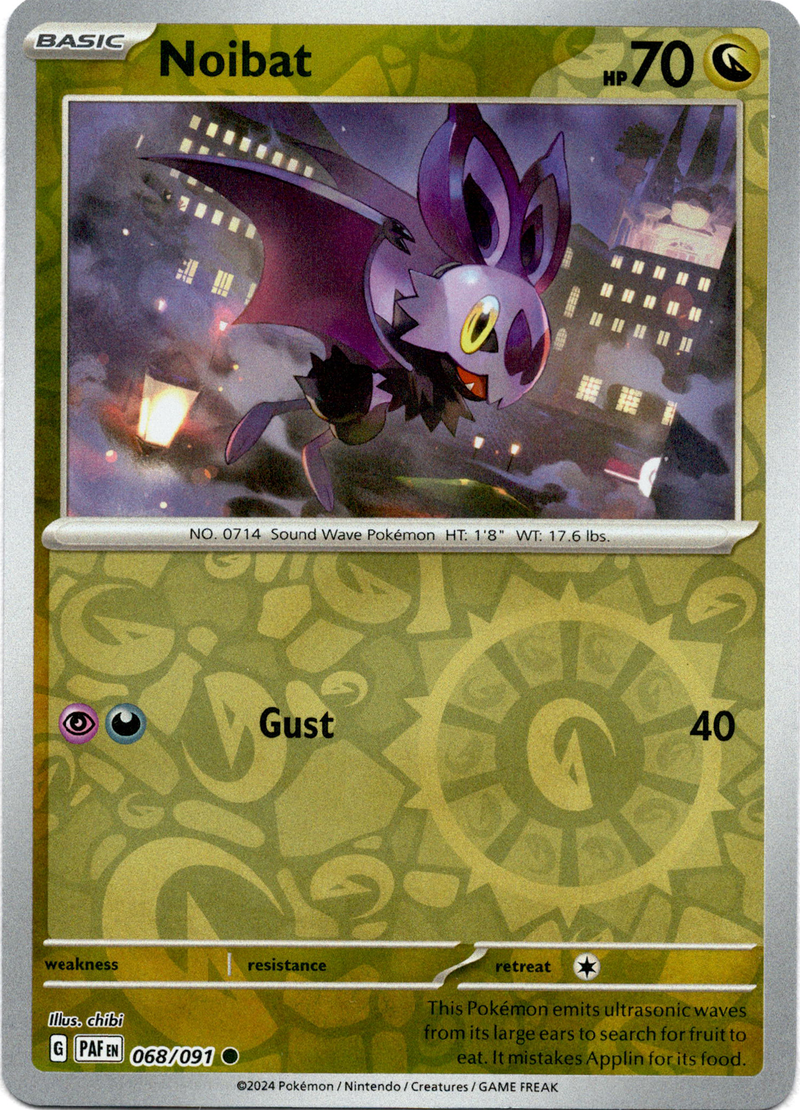 Noibat - 068/091 - Paldean Fates - Reverse Holo - Card Cavern