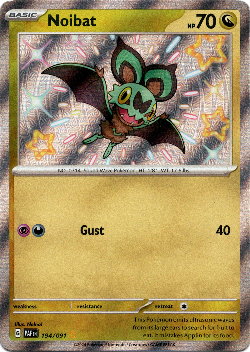 Noibat - 194/091 - Paldean Fates - Holo - Card Cavern