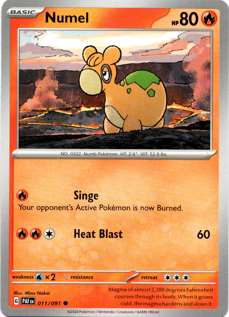 Numel - 011/091 - Paldean Fates - Card Cavern