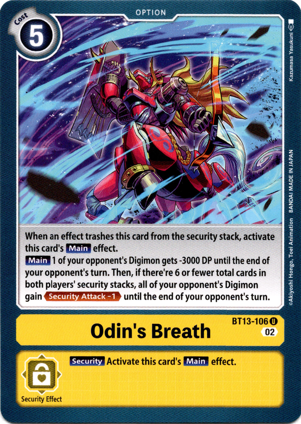 Odin's Breath - BT13-106 U - Versus Royal Knight - Card Cavern