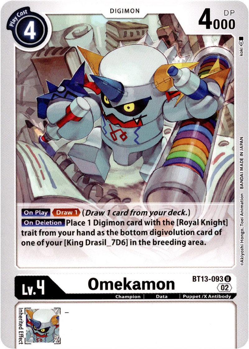 Omekamon - BT13-093 U - Versus Royal Knight - Card Cavern