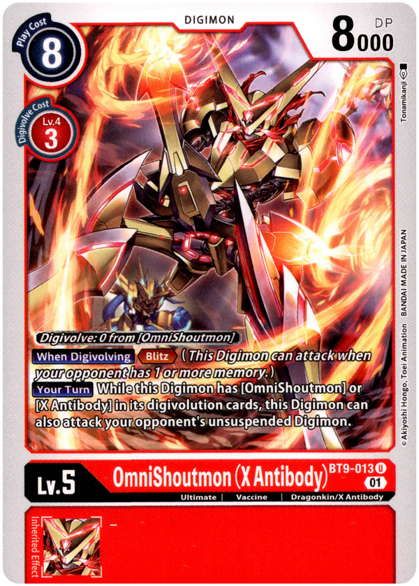 OmniShoutmon (X Antibody) - BT9-013 U - X Record - Card Cavern