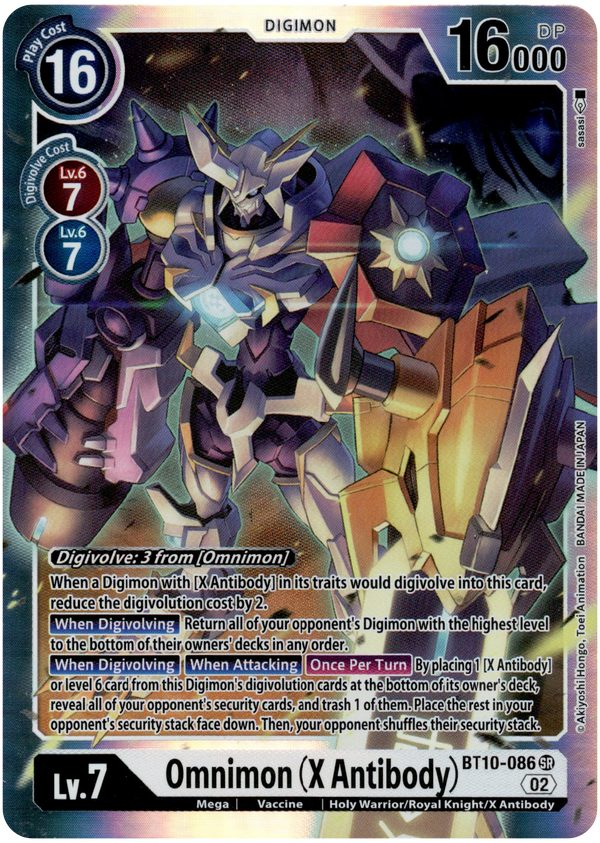 Omnimon (X Antibody) - BT10-086 SR - Xros Encounter - Foil - Card Cavern