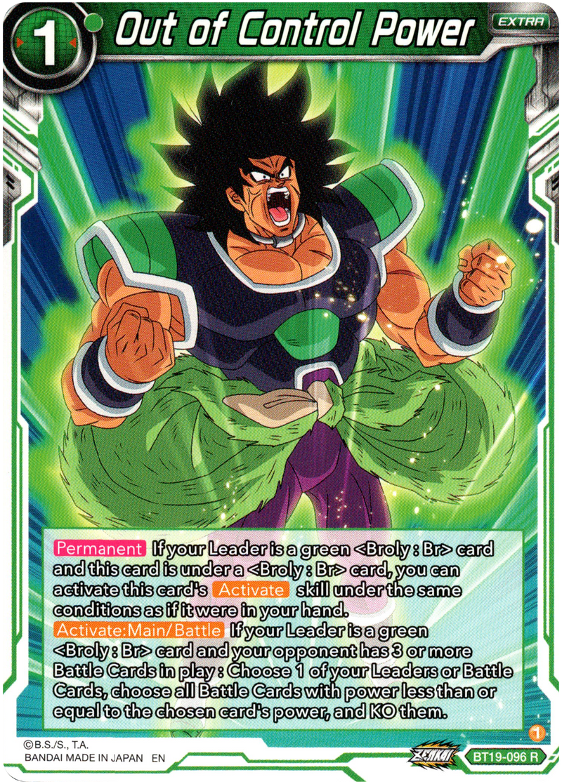 Out of Control Power - BT19-096 - Fighter's Ambition - Card Cavern