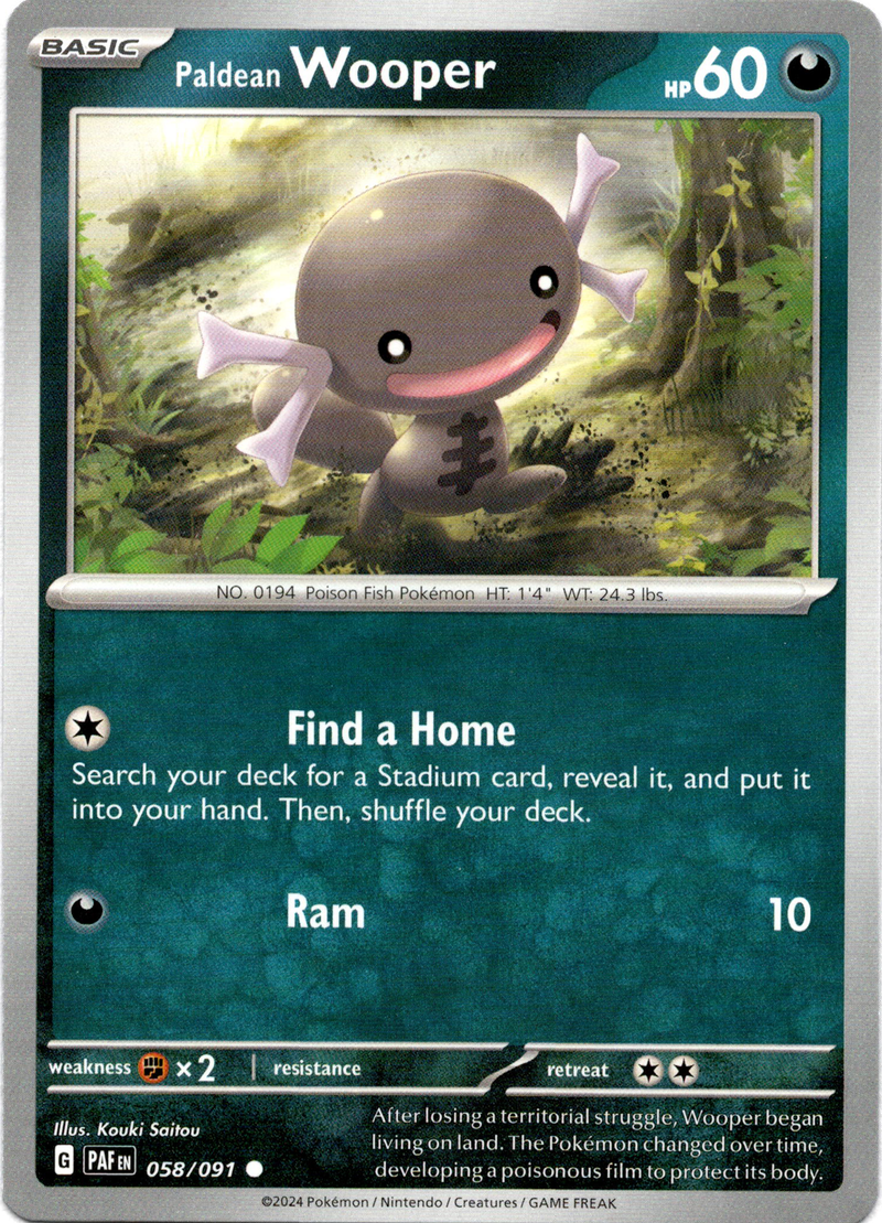 Paldean Wooper - 058/091 - Paldean Fates - Card Cavern