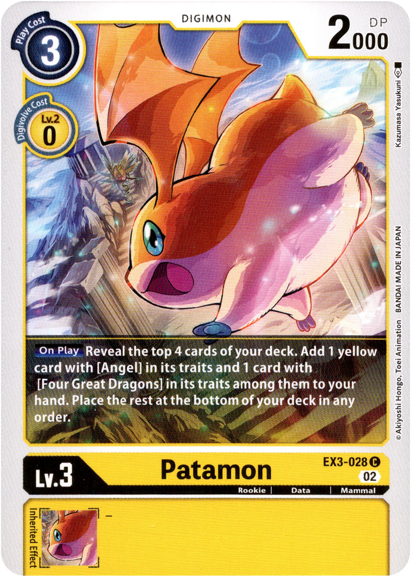 Patamon - EX3-028 C - Draconic Roar - Card Cavern