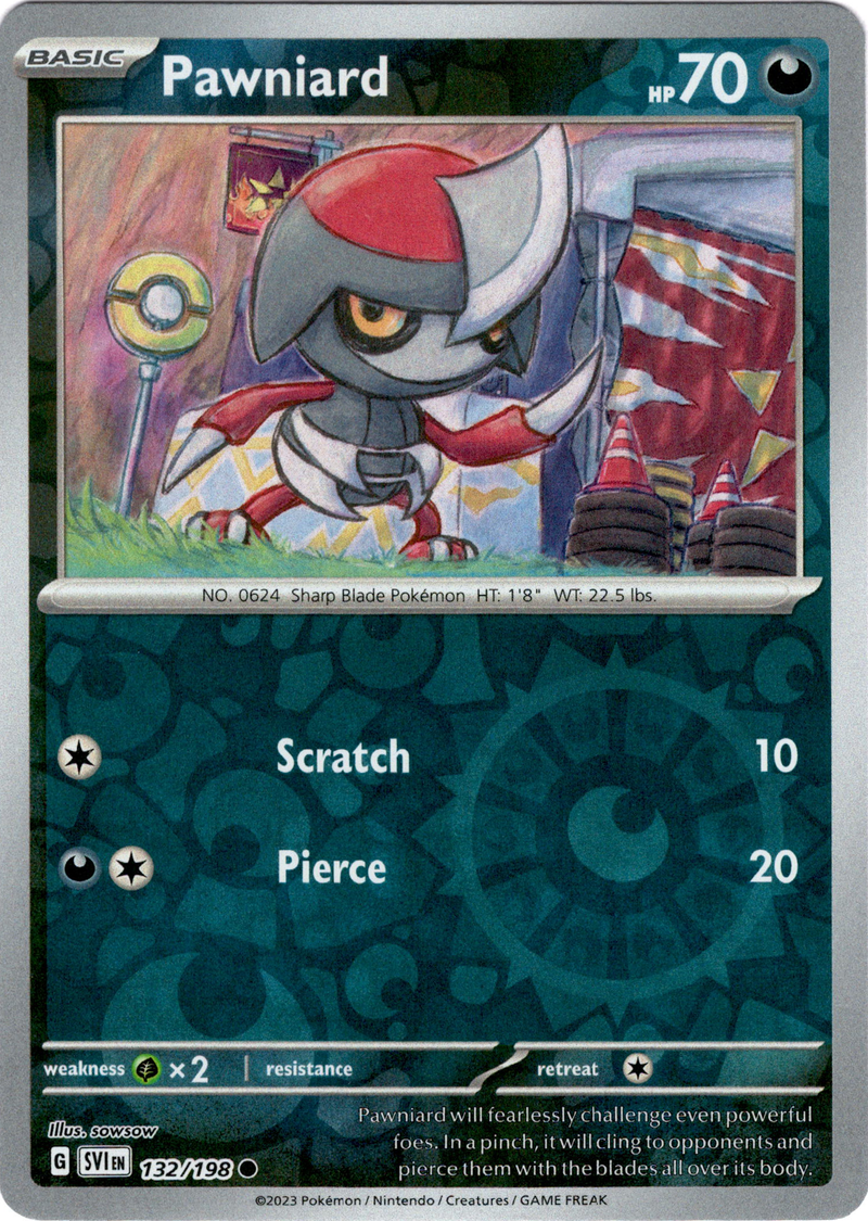 Pawniard - 132/198 - Scarlet & Violet - Reverse Holo - Card Cavern